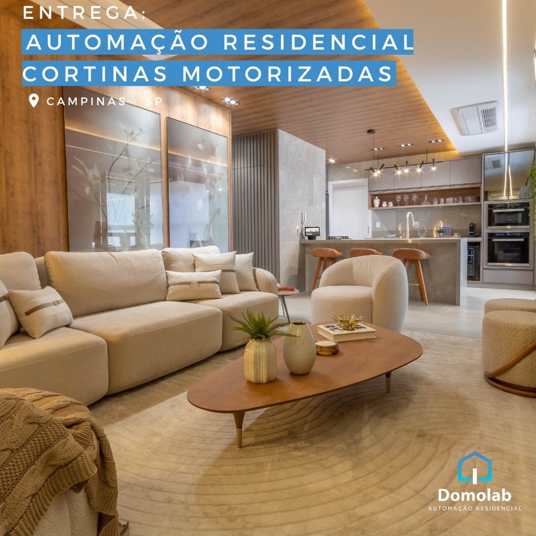 Projeto entregue pela Domolab: apartamento com automação e cortinas motorizadas